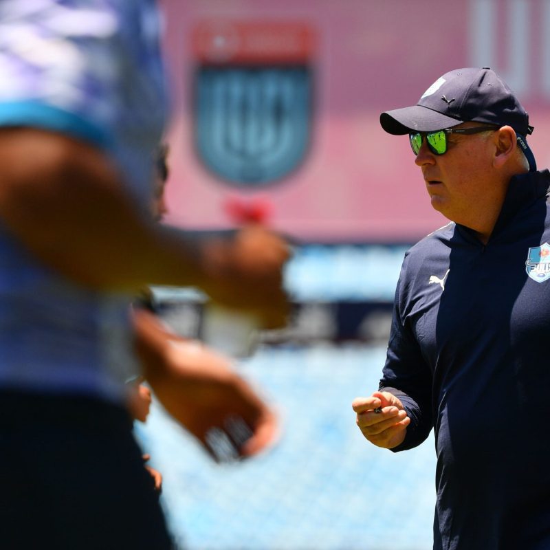 Jake White at training