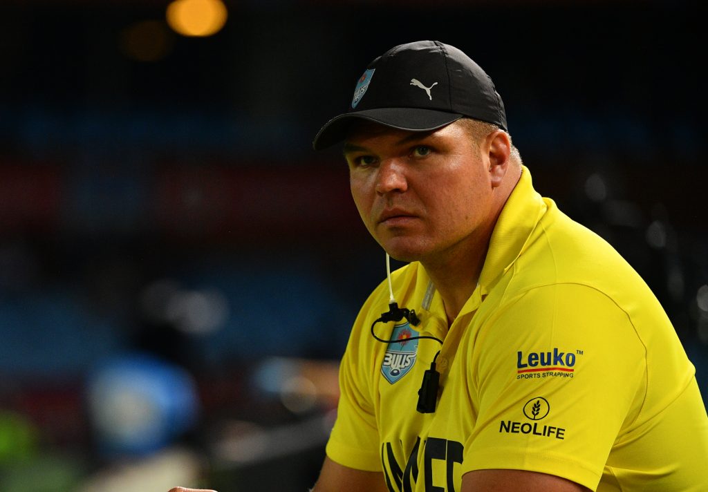Werner Kruger on the bench with the Vodacom Bulls