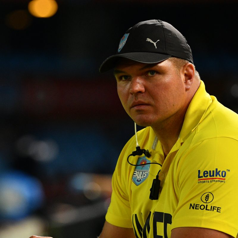 Werner Kruger on the bench with the Vodacom Bulls