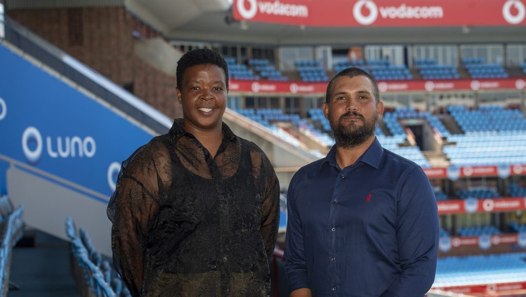 Mandisa Williams (L) with Hayden Groepes (R) pose for a picture