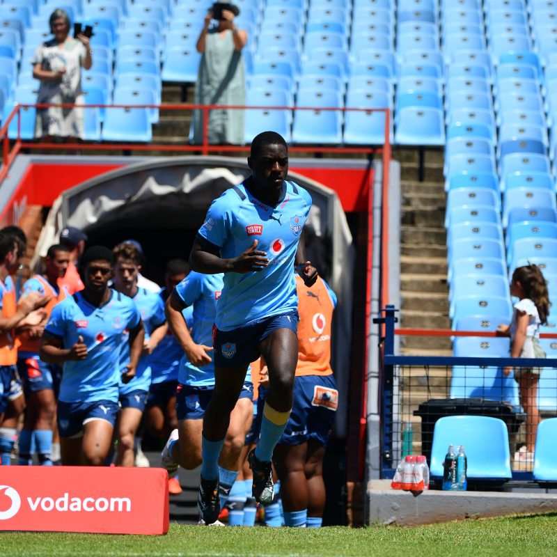 Vodacom Bulls under-20 player runs out at Loftus Versfeld during the 2023 SA Rugby Cup (c) Vodacom Bulls/Johann Rynners
