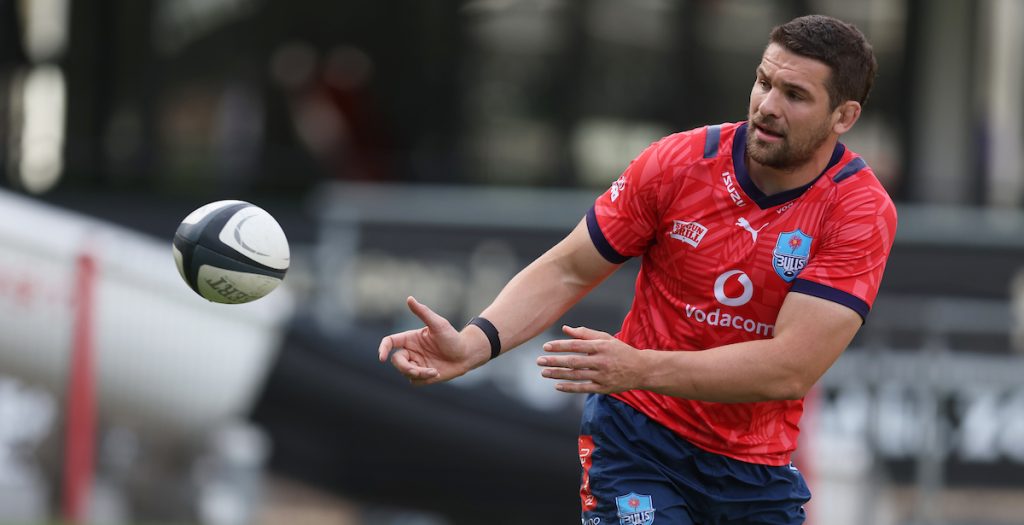 Charlie Ewels warming up during round 6 of the 2023 Currie Cup (c) Vodacom Bulls/Steve Haag Sports