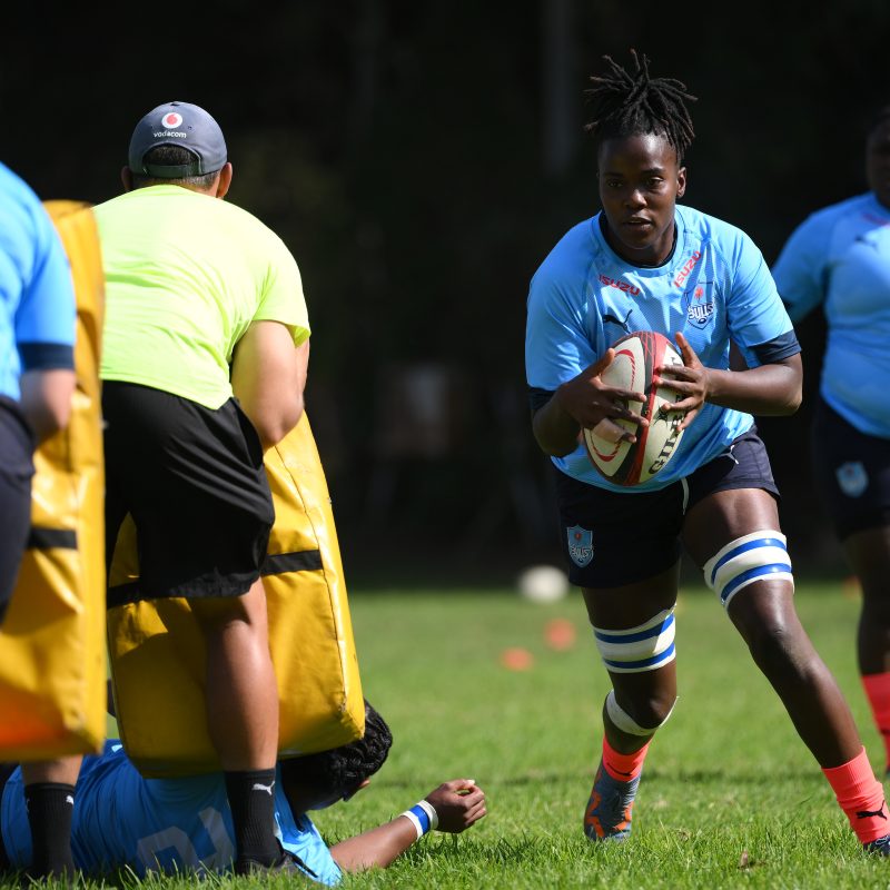 The Bulls Daisies during warm-up against the Boland Dames at Harlequins Rugby Club (c) Vodacom Bulls/Johan Rynners