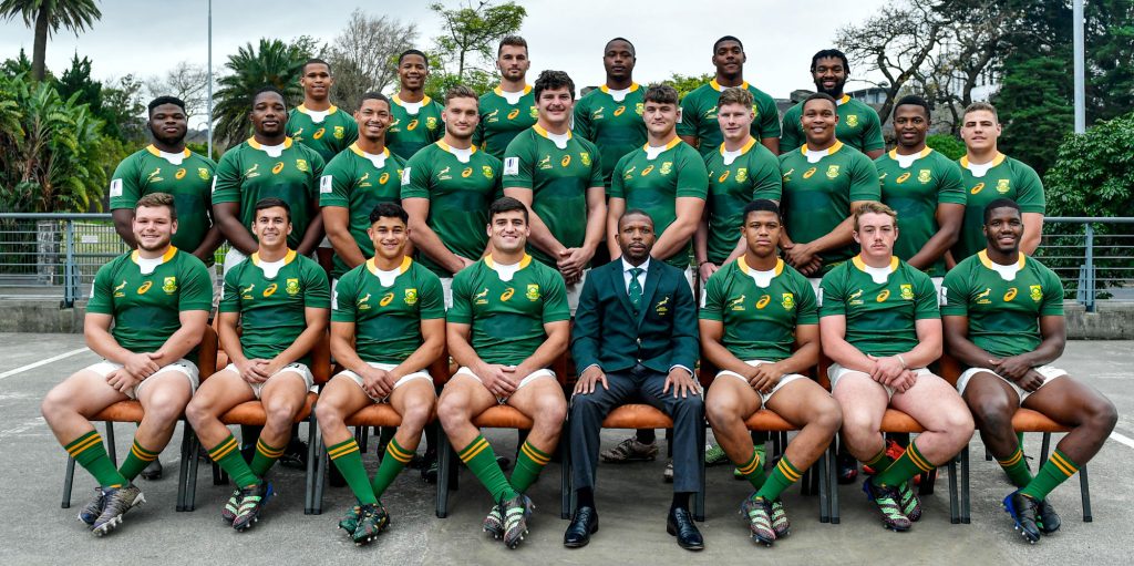 The Junior Springboks line up for a team photo ahead of the World Rugby U20 Championship (c) SA Rugby