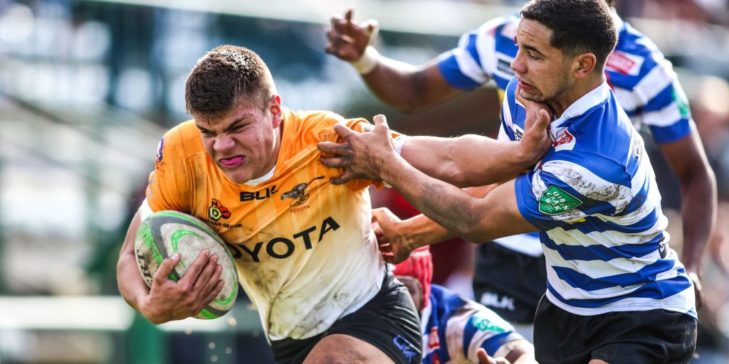 Stefan Venter of Free State attempts to get past Leejay Petersen of Western Province XV (c) SA Rugby