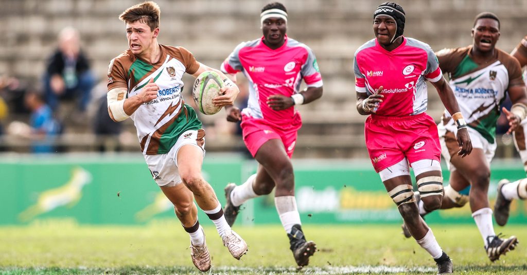 Daniel Larkan of Border on the attack during the match between Border and Pumas on day 4 of the SA Rugby U18 Craven Week at Outeniqua Park (c) SA Rugby