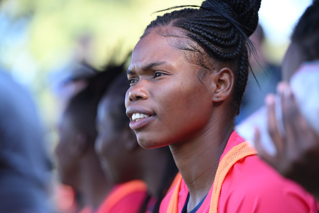 Maria Tshiremba watches on as the Bulls Daisies play against the Boland Dames at Harlequins Rugby Club (c) Vodacom Bulls/Johan Rynners