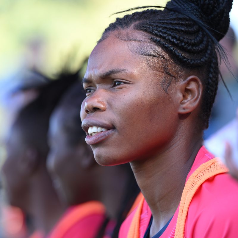 Maria Tshiremba watches on as the Bulls Daisies play against the Boland Dames at Harlequins Rugby Club (c) Vodacom Bulls/Johan Rynners