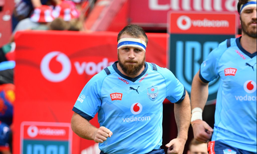 Gerhard Steenekamp of the Vodacom Bulls runs out to play at the Emirates Airline Park (c) Vodacom Bulls/Johan Rynners