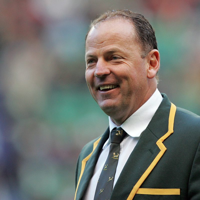Jake White smiles after the Springboks match against the Barbarians in 2007 (c) EPCR/Getty Images