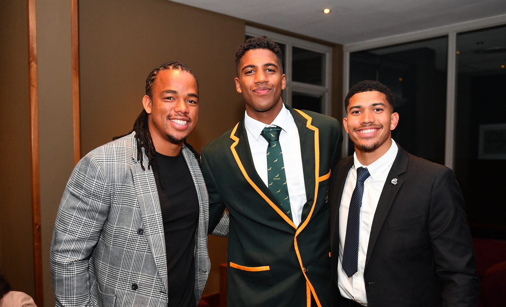 Vodacom Bulls teammates celebrate with World Cup Bok Moodie