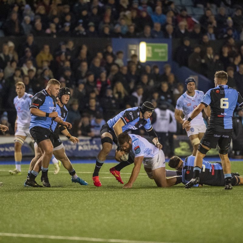 Gerhard Steenekamp carries for the Vodacom Bulls against Cardiff at Arms Park in Wales © URC/INPHO/Andrew Dowling