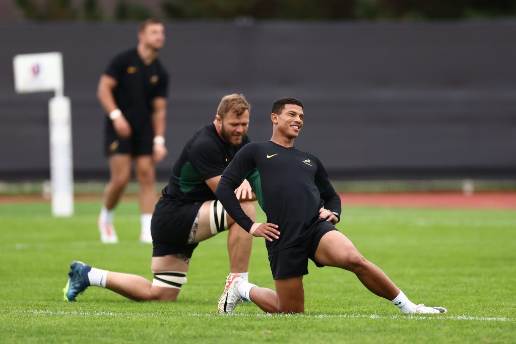 Kurt-Lee Arendse during the Captain's Run at Stade de France (c) EPCR via Getty Images