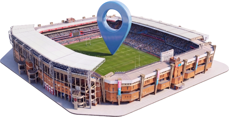 Loftus Stadium with Map