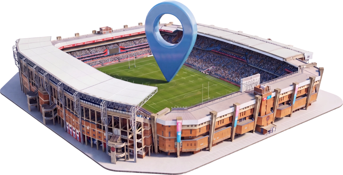 Loftus Stadium with Map Icon
